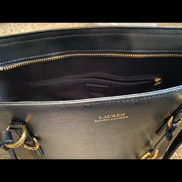 ralph lauren black leather purse authentic - Picture 5 of 10